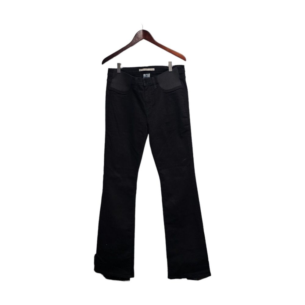 HUDSON Nico Flare Jeans Black Stretch‎ Denim Sz 30 Long Inseam